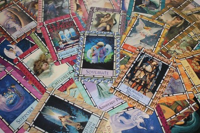 Cascade of Tarot cards