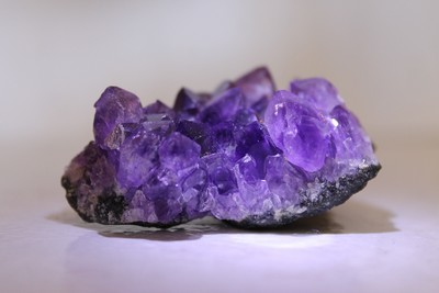 Amethyst cluster crystal
