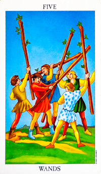 Five of Wands Tarot Card