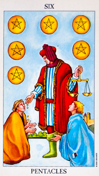 Six of Pentacles Tarot Card