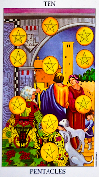 Ten of Pentacles Tarot Card