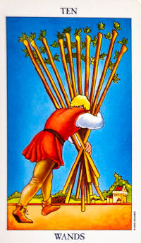 Ten of Wands Tarot Card