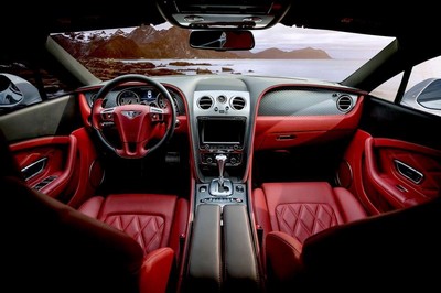 The interior of an expensive car