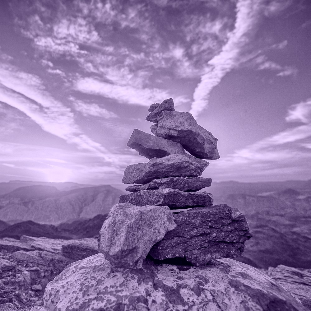 Stack of rocks reaching for the sky