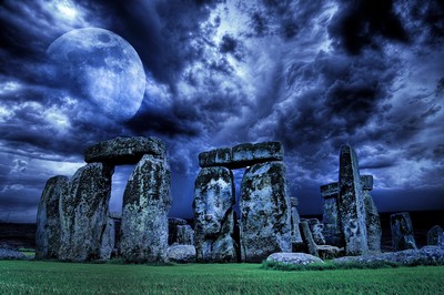 Moody dark skies over Stonehenge